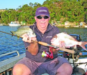 The deeper waters of Port Hacking will also produce good-sized snapper along with the bream.